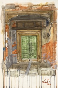 Shakeel Mirza, 13 x 20 Inch, Water Color on Paper, Cityscape Painting, AC-SKM-011